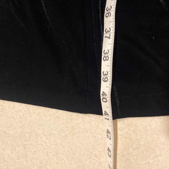 R&K Evening Black Velvet High front Slit Stretch Formal Long Maxi Skirt Size 12 - Picture 6 of 7